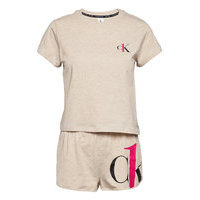 S/S Short Set Pyjama Beige Calvin Klein