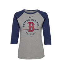 Boston Red Sox Nike Encircled Tri-Blend 3/4-Sleeve Raglan T-shirts & Tops Long-sleeved Harmaa NIKE Fan Gear