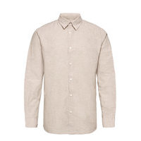 Slhslimnew-Linen Shirt Ls Classic W Paita Rento Casual Vaaleanpunainen Selected Homme