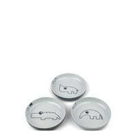 Yummy Mini Plate, 3-Pack Deer Friends Home Meal Time Plates & Bowls Sininen D By Deer, Done by Deer