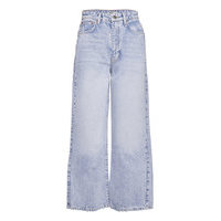 Idun Crop Wide Jeans Leveälahkeiset Farkut Sininen Gina Tricot