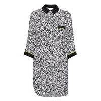 Dkny Wild Side Sleepshirt 3/4 Sl Pyjama Musta DKNY Homewear