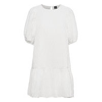 Lova Dress Polvipituinen Mekko Valkoinen Gina Tricot