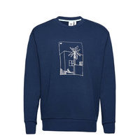 Graphic Crewneck Sweatshirt Svetari Collegepaita Sininen Adidas Originals, adidas Originals