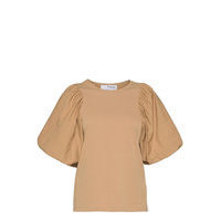 Slfadrianna 2/4 Tee Blouses Short-sleeved Beige Selected Femme