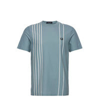 R. Cotton Striped Tee T-shirts Short-sleeved Sininen Fred Perry