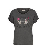 Lulu Top T-shirts & Tops Short-sleeved Musta ODD MOLLY