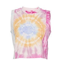 Tanie Tie Dye Org Jrsy Tank Tp T-shirts & Tops Sleeveless Vaaleanpunainen French Connection