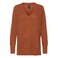 True Soft V-Neck Sweater Neulepaita Oranssi GAP