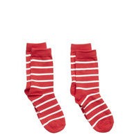 Socks 2-P Po.P Stripe Socks & Tights Socks Punainen Polarn O. Pyret