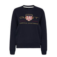 Archive Shield C-Neck Sweat Svetari Collegepaita Sininen GANT