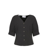 Slfmalvina 2/4 Shirt Blouses Short-sleeved Musta Selected Femme