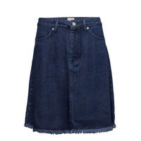 Encel Denim Skirt Polvipituinen Hame Sininen French Connection