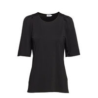 Pleat Top Blouses Short-sleeved Musta Filippa K