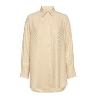 Nina Silk Shirt Pitkähihainen Paita Beige Filippa K