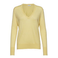 Silk Mix V-Neck Sweater Neulepaita Keltainen Filippa K