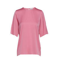 Silk Tee T-shirts & Tops Short-sleeved Vaaleanpunainen Filippa K