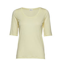 Tencel Scoop-Neck Tee T-shirts & Tops Short-sleeved Keltainen Filippa K