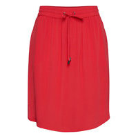 R8155, Elastic Waist Skirt Lyhyt Hame Punainen Saint Tropez