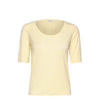 Tencel Scoop-Neck Tee T-shirts & Tops Short-sleeved Keltainen Filippa K