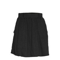 Linen Short Flared Skirt Lyhyt Hame Musta Cathrine Hammel