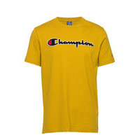 Crewneck T-Shirt T-shirts Short-sleeved Keltainen Champion