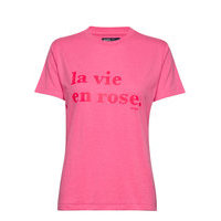 Svea Printed Love Tee T-shirts & Tops Short-sleeved Vaaleanpunainen Svea