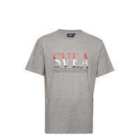 Svea Unisex Over D Logo Tee T-shirts Short-sleeved Harmaa Svea