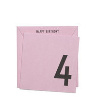 Birthday Card Korut Vaaleanpunainen Design Letters