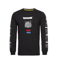 Tf M Graphic Ls Tee T-shirts Long-sleeved Musta ASICS SportStyle