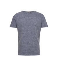 Round Neck T-Shirt T-shirts Short-sleeved Sininen Revolution