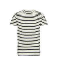 Cotton T-Shirt With Large Distance Stripe T-shirts Short-sleeved Vihreä Revolution
