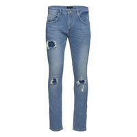 Jeans In Slim Fit With Inside Patches Tiukat Farkut Sininen Revolution