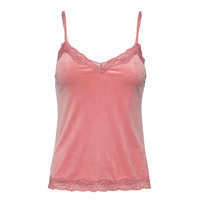 Cami Velours Scallop Lace Toppi Vaaleanpunainen Hunkemöller