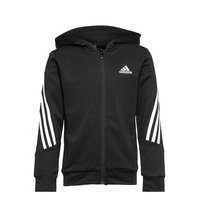 Aeroready Primegreen 3-Stripes Full-Zip Hoodie Huppari Musta Adidas Performance, adidas Performance