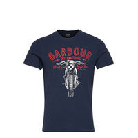 B.Intl Graphic Motorbike Tee T-shirts Short-sleeved Sininen Barbour