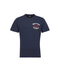 B.Intl Tyre Tee T-shirts Short-sleeved Sininen Barbour