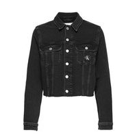 Cropped 90s Denim Jacket Farkkutakki Denimtakki Musta Calvin Klein Jeans