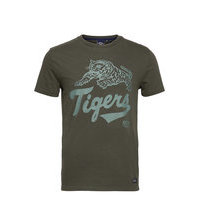 Overdye Collegiate State Tee T-shirts Short-sleeved Vihreä Superdry