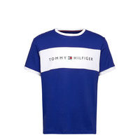 Cn Ss Tee Logo Flag T-shirts Short-sleeved Sininen Tommy Hilfiger