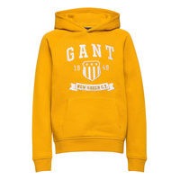 D2. New Haven Banner Hoodie Huppari Keltainen GANT