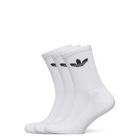 Cushi D Trefoil Mid-Cut Crew Socks 3 Pairs Underwear Socks Regular Socks Valkoinen Adidas Originals, adidas Originals