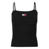 Tjw Center Badge Strap Top T-shirts & Tops Sleeveless Musta Tommy Jeans