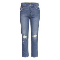High Rise Cheeky Straight Jeans With Washwell&#153; Suorat Farkut Sininen GAP