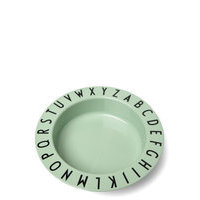 Eat & Learn Deep Plate Tritan Home Meal Time Plates & Bowls Vihreä Design Letters