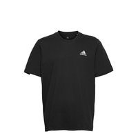 Essentials Embroidered Small Logo Tee T-shirts Short-sleeved Musta Adidas Performance, adidas Performance