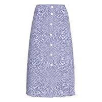 Lenzing&#153; Ecovero&#153; Button-Front Midi Skirt Polvipituinen Hame Sininen GAP