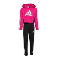 Colorblock Crop Top Track Suit W Verryttelypuku Vaaleanpunainen Adidas Performance, adidas Performance