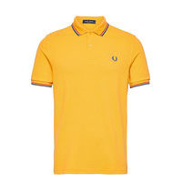 Twin Tipped Fp Shirt Polos Short-sleeved Keltainen Fred Perry