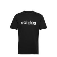 Essentials Embroidered Linear Logo Tee T-shirts Short-sleeved Musta Adidas Performance, adidas Performance